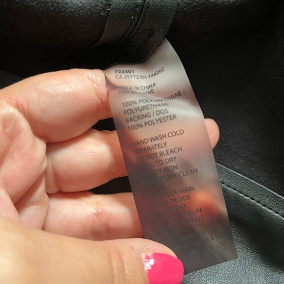 GILBERT vegan leather skirt with woven grommet detail - Picture 6 of 11